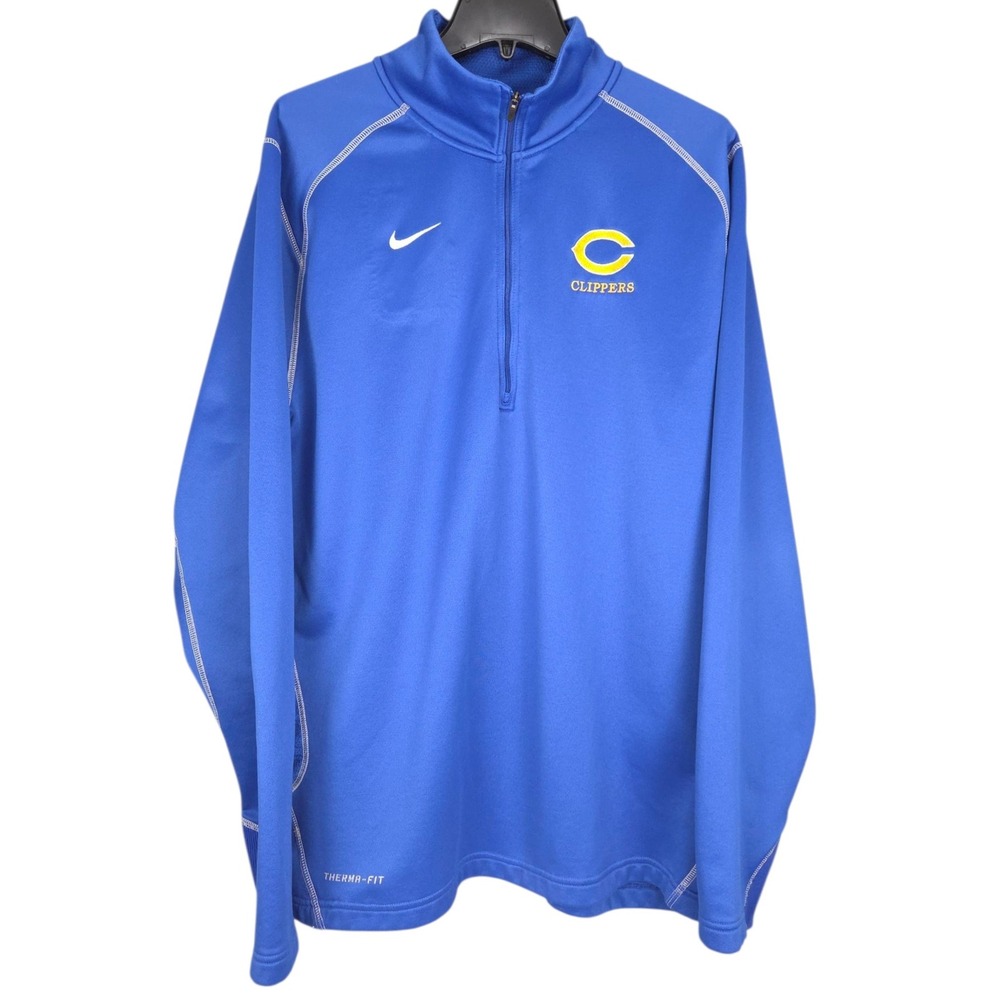 Nike Mens Blue Clippers Therma-FIT 1/4 Zip Pullover Sweatshirt‎ XL Fleece Casual - Picture 2 of 8